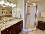 Master Full Bathroom - Double Vanities, Walk In Shower & Jet Tub